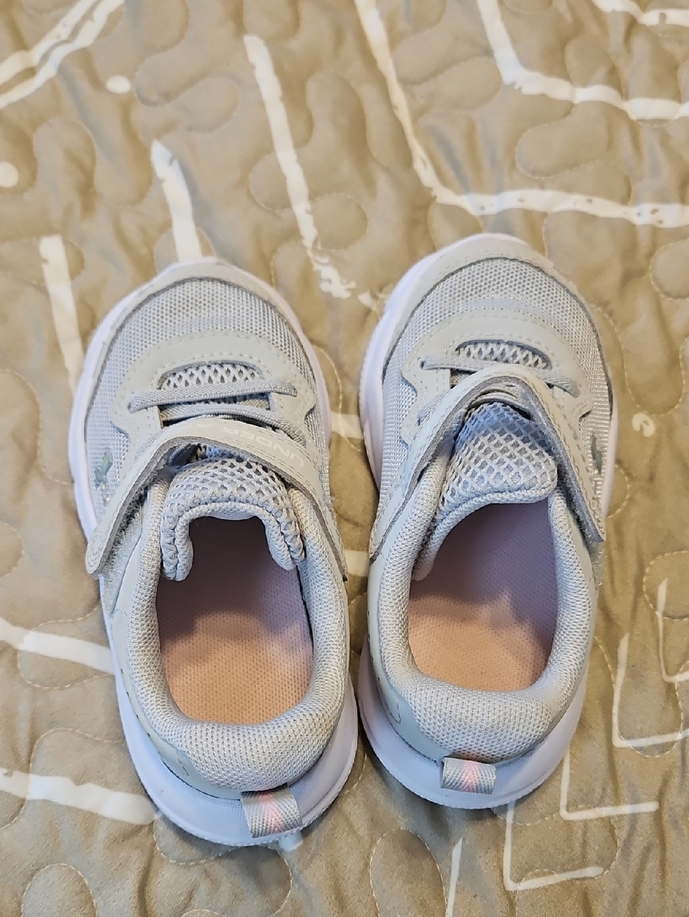 Under Armour Kids' Sneakers in Light Gray with Pink Lining